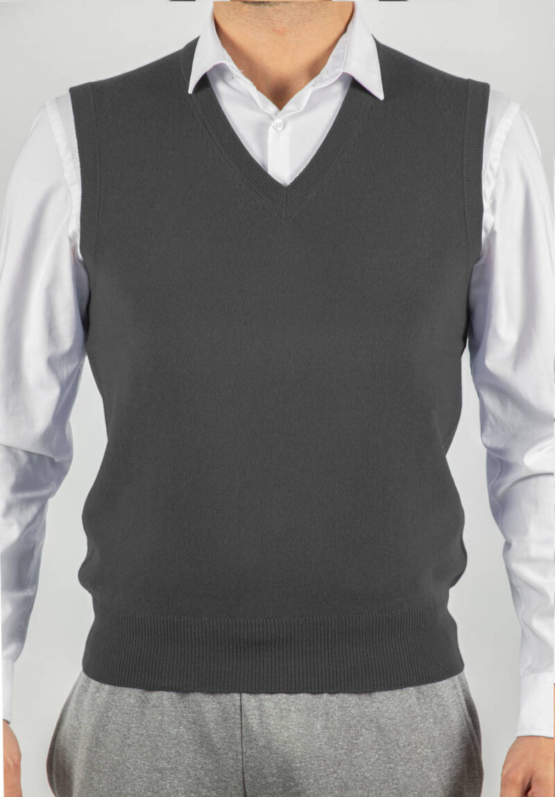 Thin V Neck Gilet | Frederik Cashmere | Cashmere Made in Italy